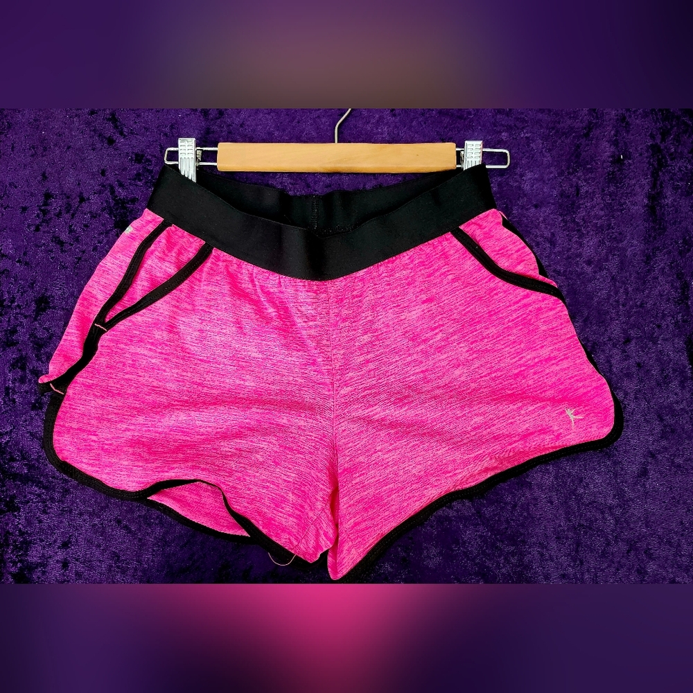 Danskin Now Pink and Black Athletic Shorts Lightweight Comfort